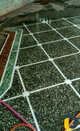 Заливка пола и лестниц из Мраморной крошки