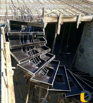 Заливка железобетонных лестниц