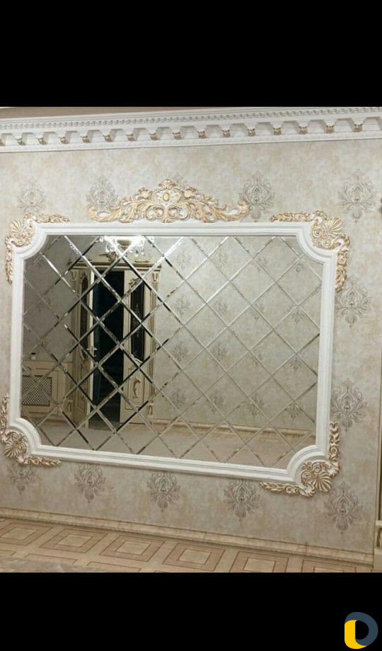 Зеркальное оформление стен. Резка стекла и зеркал