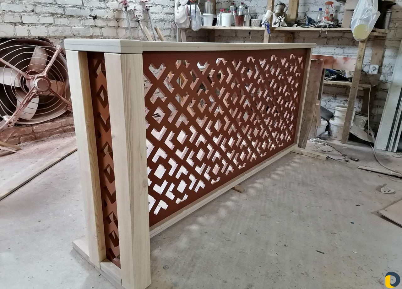 Зонирование комнаты Ажурные резные перегородки рез